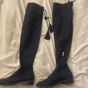 Knee high suede inspired boots